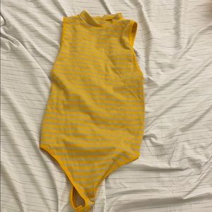 High neck backless bodysuit